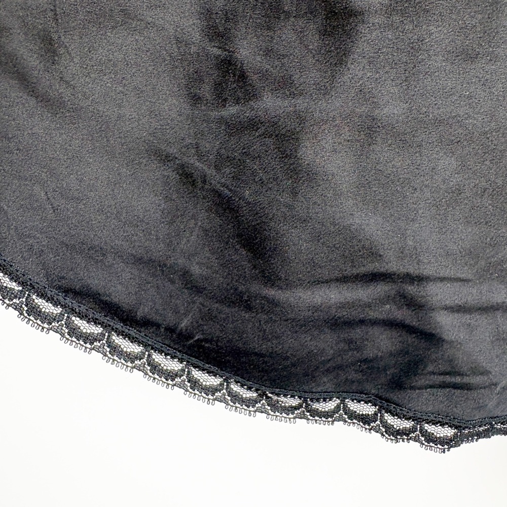 Filigree Womens Vintage Black Lace Trim Coquette Silk Cami Lingerie Top Size S - Picture 4 of 6